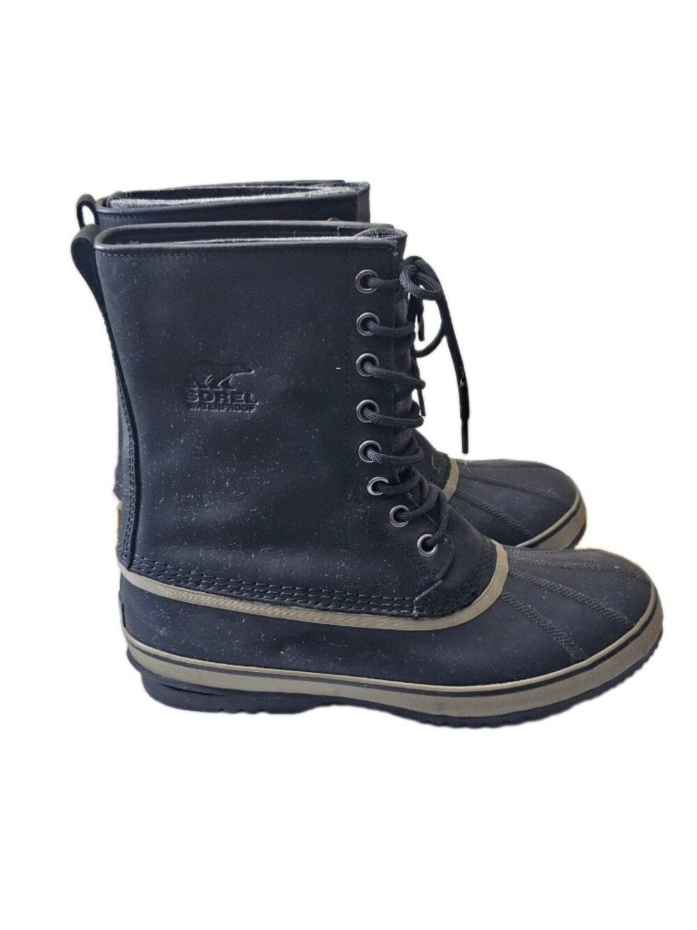 Sorel 1964 T Pac Duck Boots Men 13 Black Waterproof Insulated Lined NM2725-010